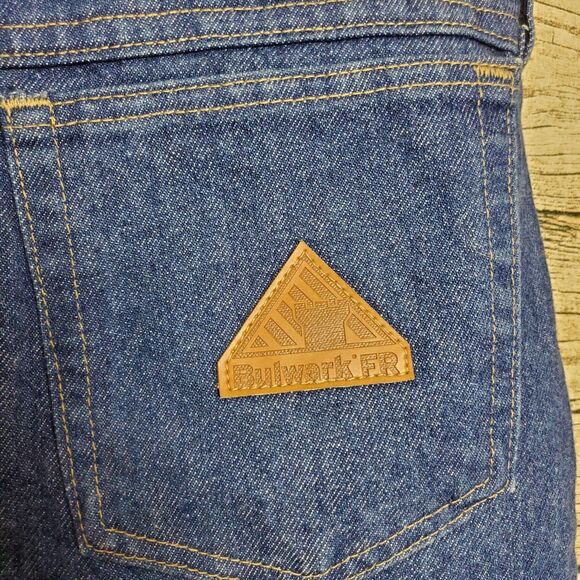 Bulwark Jeans Mens 34x36 Blue FR Flame Resistant Relaxed Excel Denim Pants - Picture 4 of 6